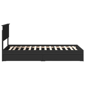 Aufbewahrungsbett Schwarz 90x190 cm