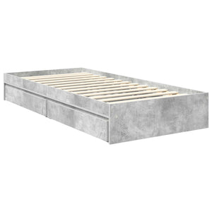 Stauraumbett Beton Grau 90x190 cm