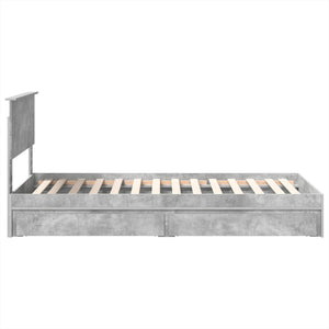 Stauraumbett Beton Grau 90x190 cm