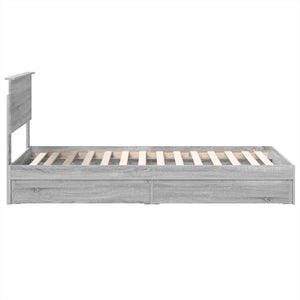 Aufbewahrungsbett Grau 90x200 cm
