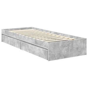 Stauraumbett Beton Grau 70x190 cm