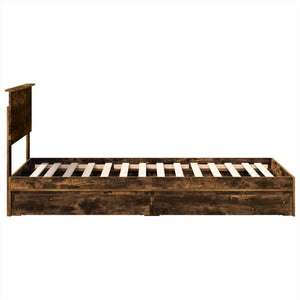 Stauraumbett 75x190 cm Geräucherte Eiche