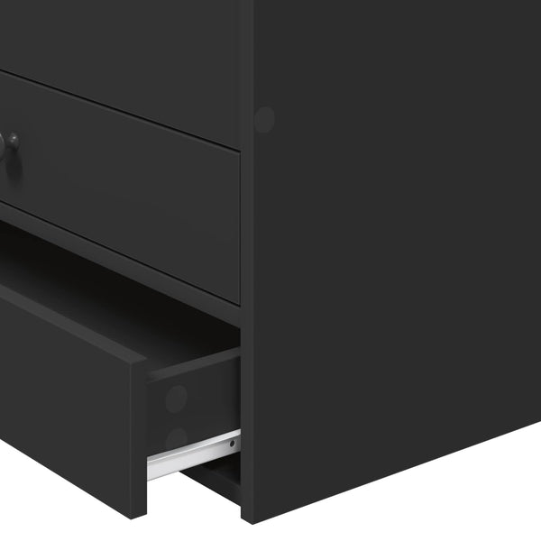 Tagesbett Schwarz mit Schubladen 100x200 cm