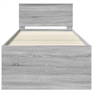 Tagesbett 100x200 cm Grau Sonoma/Schwarz