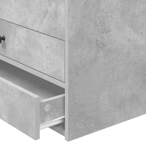 Tagesbett 90x190 cm Beton Grau/Schwarz