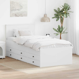 Tagesbett 75x190 cm Weiß/Schwarz