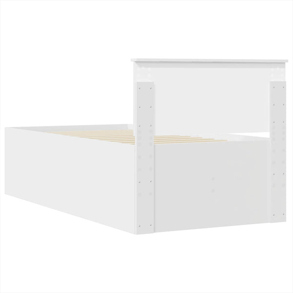 Tagesbett 75x190 cm Weiß/Schwarz