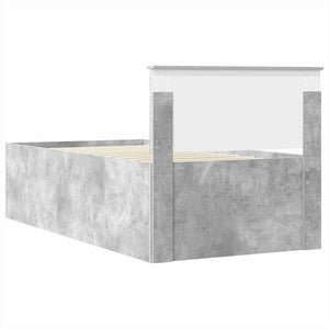 Tagesbett 70x190 cm Beton Grau/Schwarz