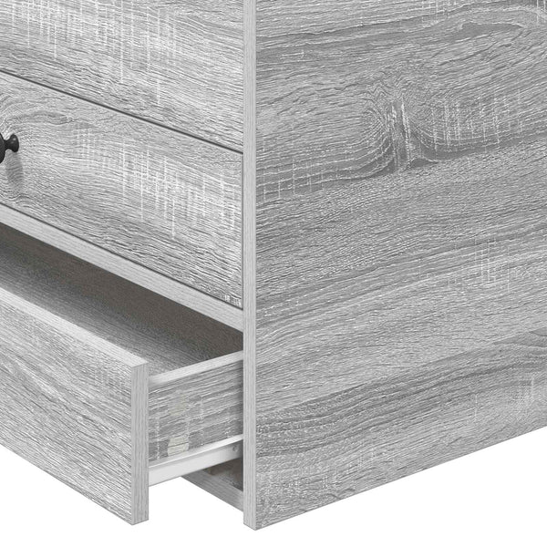 Tagesbett 75x190 cm Grau Sonoma/Schwarz