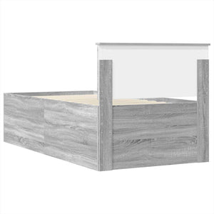 Tagesbett 75x190 cm Grau Sonoma/Schwarz