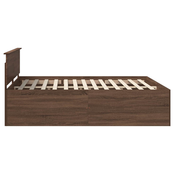 Bettrahmen 200x200 Braun Eiche Holzwerkstoff