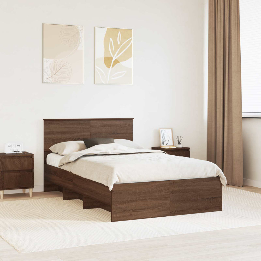 Bettrahmen Braun Eichen-Optik 137x203 cm