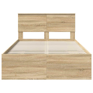 Bettrahmen Sonoma-Eiche 120x123 cm