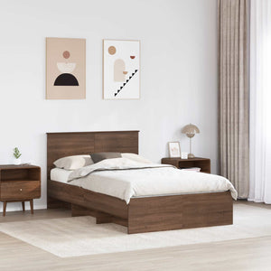 Bettrahmen Braun Eichenoptik 120x123 cm