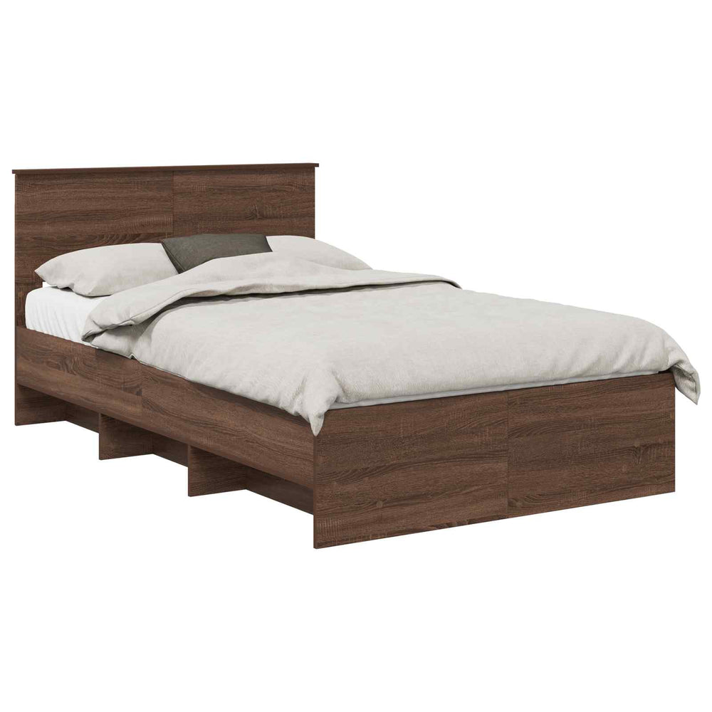 Bettrahmen Braun Eichenoptik 120x123 cm