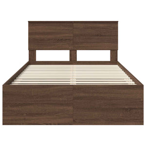 Bettrahmen Braun Eichenoptik 120x123 cm