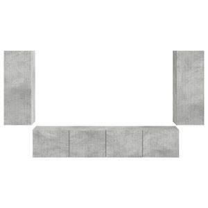 TV Wandregal Set Beton Grau