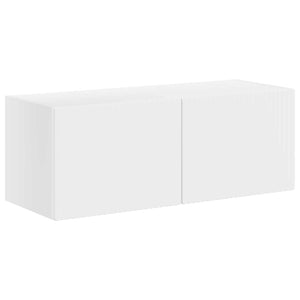 TV-Wandregal Set, 6-teilig, Weiß