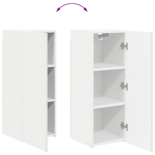 TV-Wandregal Set, 6-teilig, Weiß