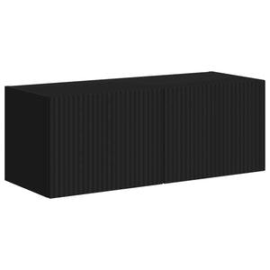 TV Wandregal Set, 6-teilig, Schwarz