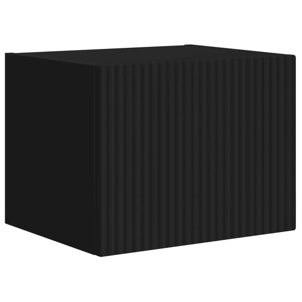 TV Wandregal Set, 6-teilig, Schwarz
