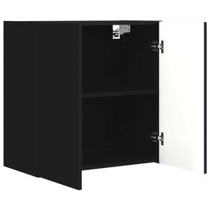 TV Wandregal Set, 6-teilig, Schwarz