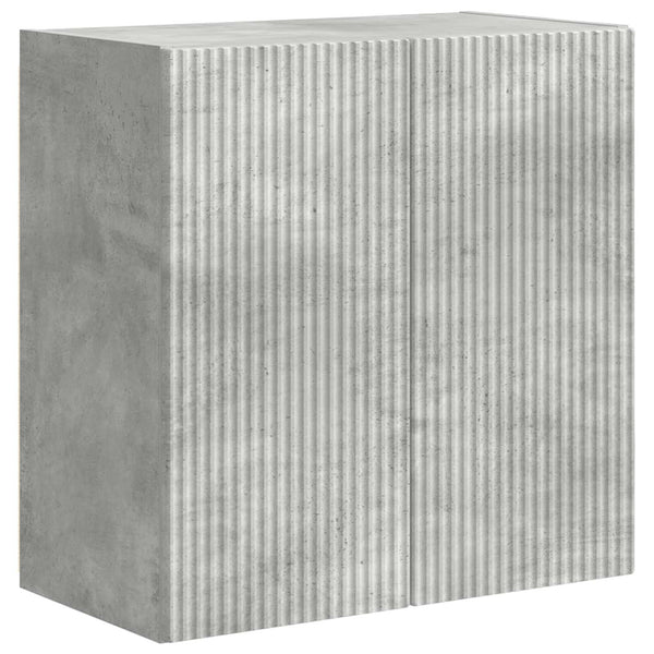 TV-Wandregal Set Beton Grau, 6-teilig