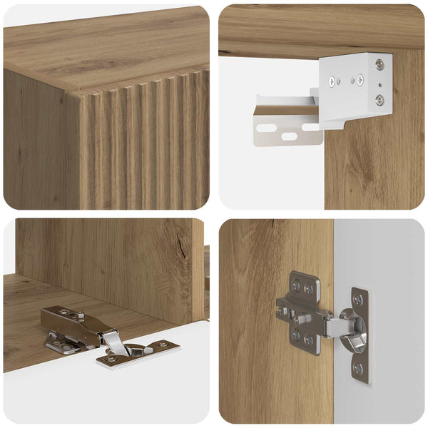 TV-Wandregal Set Artisan-Eiche, 6-teilig