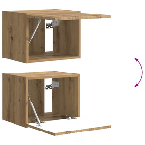 TV-Wandregal Set Artisan-Eiche, 6-teilig