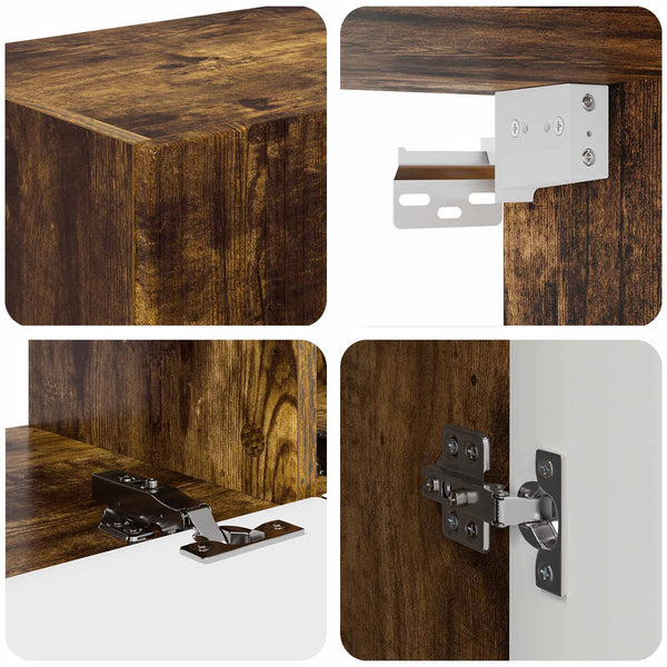 TV-Schrank Set 3-teilig Geräucherte Eiche