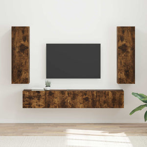 TV-Schrank Set 3-teilig Geräucherte Eiche