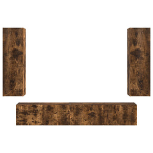 TV-Schrank Set 3-teilig Geräucherte Eiche