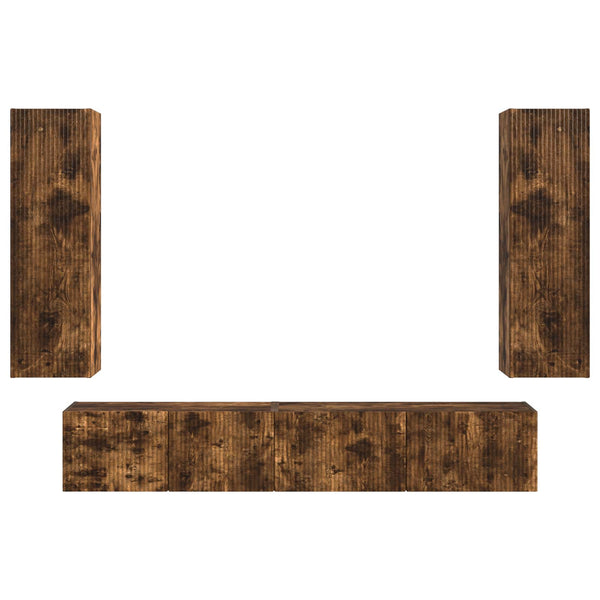 TV-Schrank Set 3-teilig Geräucherte Eiche