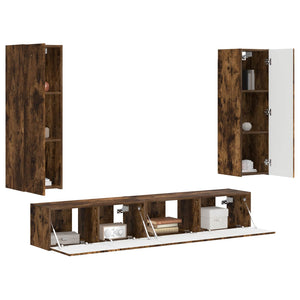 TV-Schrank Set 3-teilig Geräucherte Eiche