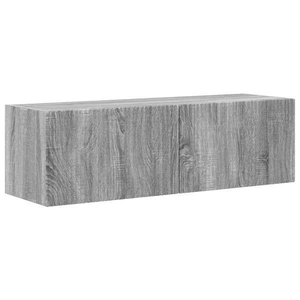 vidaXL Meuble TV mural 3 pcs Aggloméré couleur chêne sonoma gris