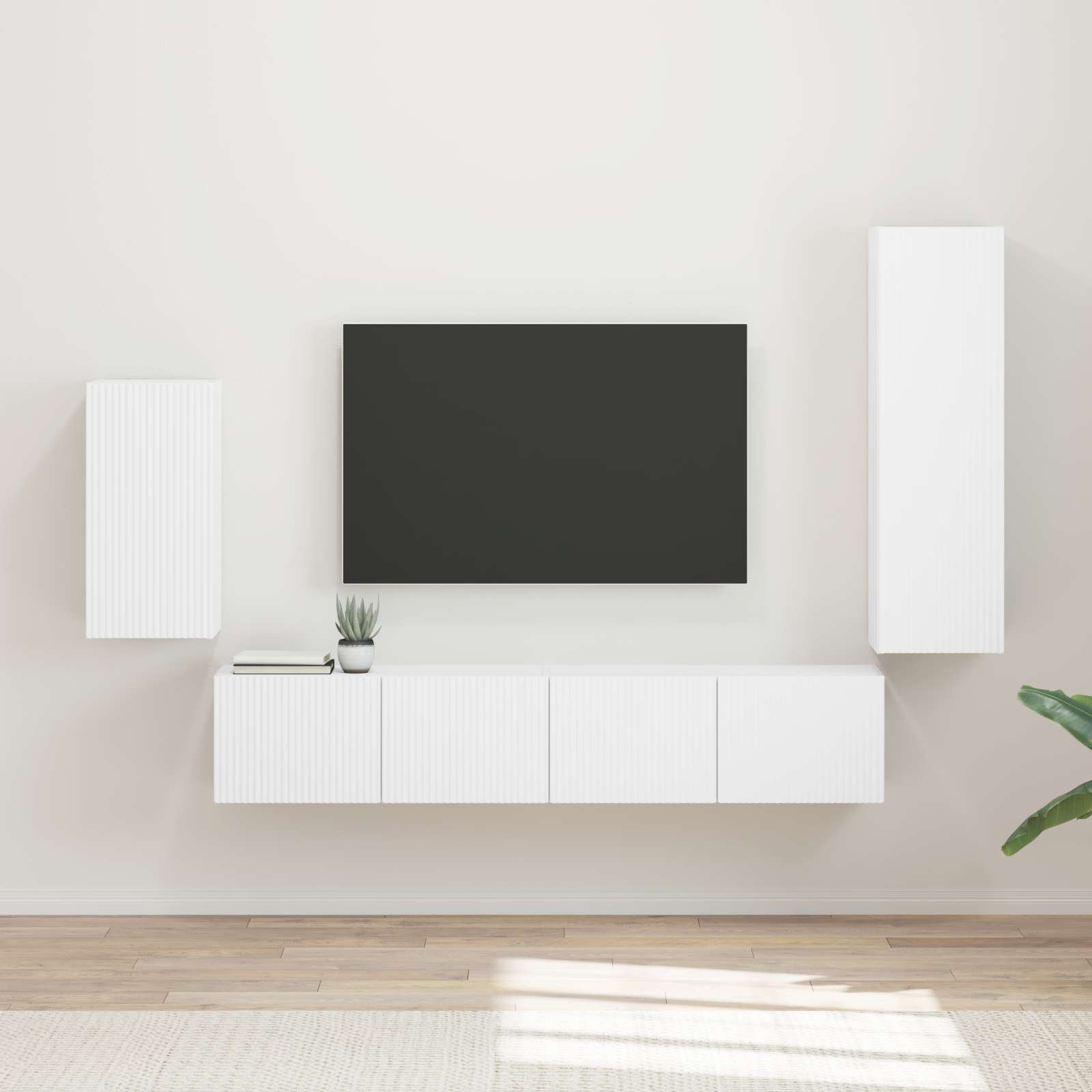 TV-Schrankset Wandmontage Weiß