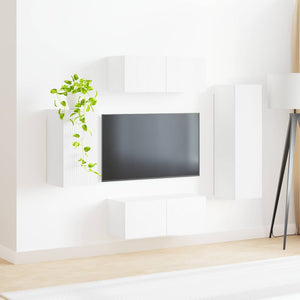 TV-Schrankset Wandmontage Weiß