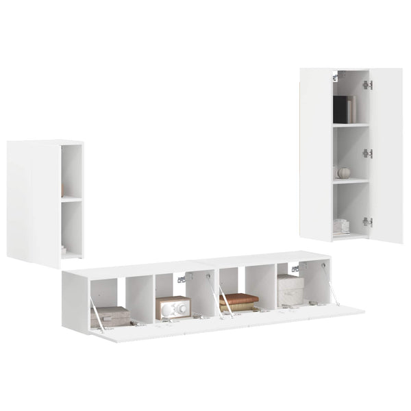 TV-Schrankset Wandmontage Weiß