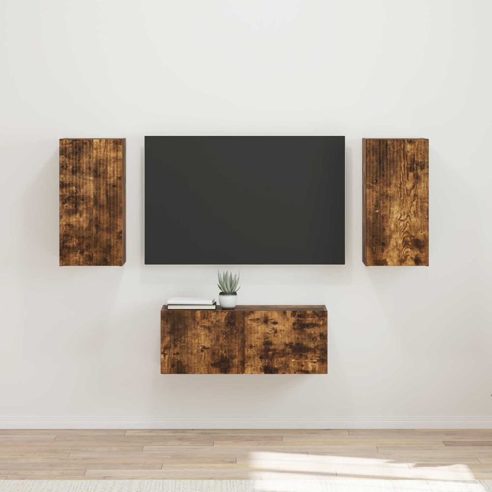 TV-Schrank Set 6-teilig Geräucherte Eiche