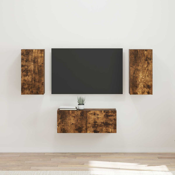 TV-Schrank Set 6-teilig Geräucherte Eiche