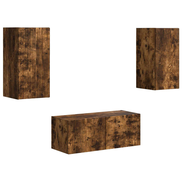 TV-Schrank Set 6-teilig Geräucherte Eiche