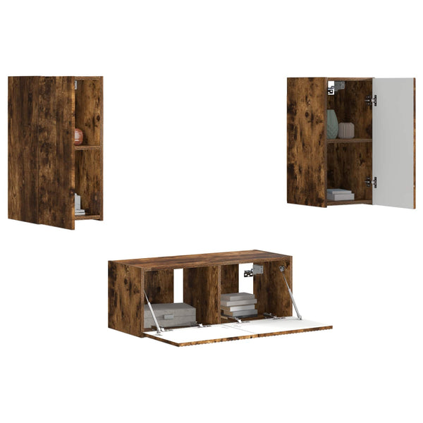 TV-Schrank Set 6-teilig Geräucherte Eiche