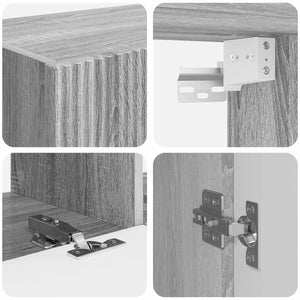 vidaXL Meuble TV mural 6 pcs Aggloméré Gris Sonoma