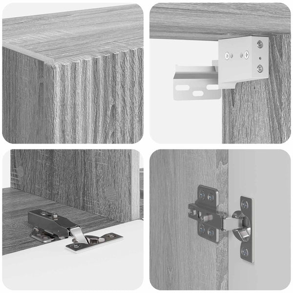 vidaXL Meuble TV mural 6 pcs Aggloméré Gris Sonoma