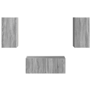 vidaXL Meuble TV mural 6 pcs Aggloméré Gris Sonoma