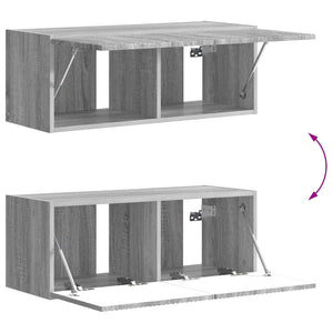 vidaXL Meuble TV mural 6 pcs Aggloméré Gris Sonoma