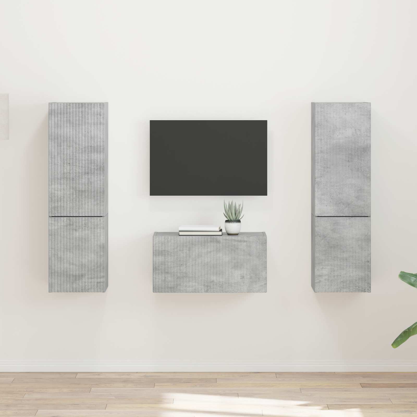 TV-Schrank Set Beton Grau 5-teilig