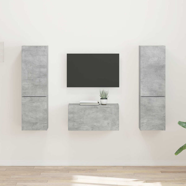 TV-Schrank Set Beton Grau 5-teilig