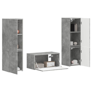 TV-Schrank Set Beton Grau 5-teilig