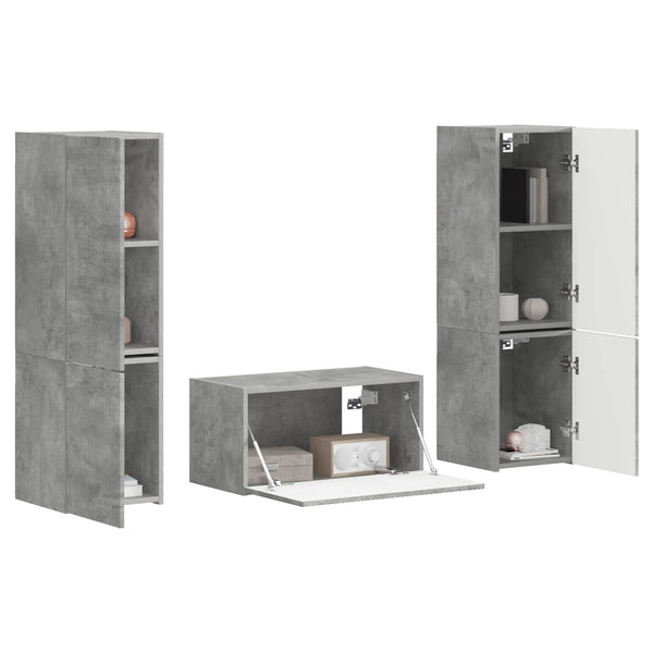 TV-Schrank Set Beton Grau 5-teilig